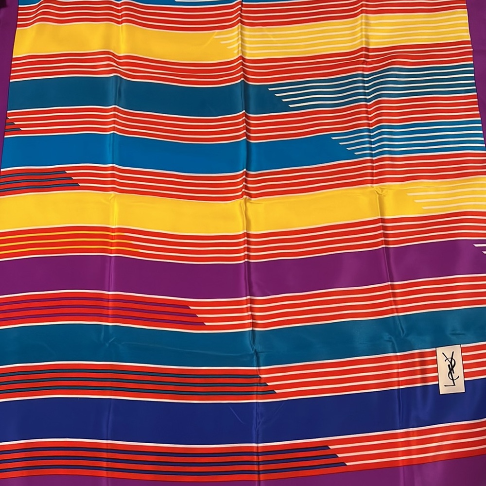 Yves Saint Laurent 100% silk scarf